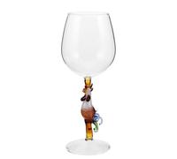 VALICLUD Verres à Vin Décoratifs en Verre Cristal à Pied, Design Coq Créatif, Diamètre 8 Cm Hauteur 20,5 Cm, Capacité 280 Ml, pour Fête et Décoration de Table