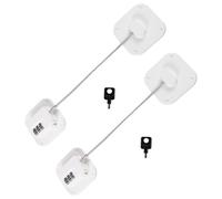 VALICLUD Verrou à Code Plastique et Métal, Lot de 2 Pièces Installation Facile Blanc sans Perçage Serrure de Sécurité Pratique pour Réfrigérateur pour Porte de Frigo
