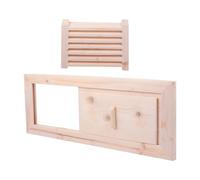 VALICLUD Volet de Sauna en Bois Beige, Panneau de Ventilation pour Sauna Aération et Finition Délicate, Accessoire pour Cabine de Vapeur
