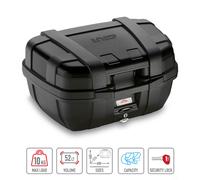 Valigia GIVI TREKKER LITE Noire 52 L avec couvercle central en plastique