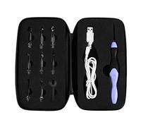 VALINK 9 en 1 LED lumineux violet aiguilles à tricoter crochets ensemble d'outils de tissage DEL
