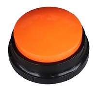 Valink Bouton de communication pour chien - Bouton de dressage pour animal domestique - Ressources d'apprentissage enregistrables - Jouet interactif multifonction pour chien - Orange