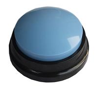 VALINK Bouton de communication pour chien - Buzzer d'entraînement pour animaux de compagnie - Ressources d'apprentissage enregistrables - Jouet interactif multifonction - Bleu clair