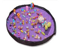 Valink Jouet Sac Rangement, 150cm Portable Grand Sac Rangement, Enfants Poupées Jeu Tapis, Multi Usage Enfant Activité Tapis, Voyage Pique-Nique Tapis Pochette, Stockage Organisateur Tapis - Pourpre