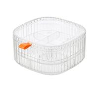 Valink Organisateur de bijoux - Multicouche amovible pour boucles d'oreilles Transparent Boîte à bijoux de voyage en plastique