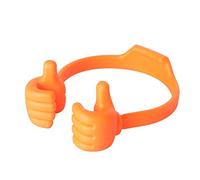 VALINK Thumbs-Up Support de téléphone portable, support de téléphone portable, support de téléphone portable, pour regarder des films, lit de bureau, support mobile orange