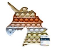 Valino Jouet Pop-It Pastel | Fidget Toy à Bulles étanche pour Enfants | Jouet sensoriel en Silicone de Haute qualité (Licorne - sans BPA)