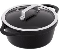 Valira 4140/25 Cocotte Haute Premium de 20 cm fabriqué en Espagne, en Fonte d'aluminium avec Anti-adhérent écologique renforcé, apte pour l'induction, Noir