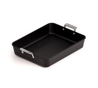 Valira 4687/25 Plat à four de 35x27 cm fabriqué en Espagne, en fonte d'aluminium avec anti-adhérent écologique renforcé, apte pour l'induction, Noir