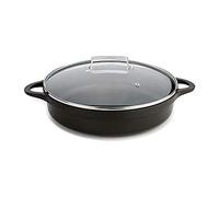 Valira Black - Cocotte Basse Premium de 32 cm fabriqué en Espagne, en Fonte d'aluminium avec Anti-adhérent écologique renforcé, apte pour l'induction