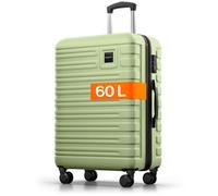 Valise 67x43x26 cm - Travely - Bagage en soute rigide en polycarbonate, grande taille L, 60 L, avec roulettes et serrure TSA - Vert