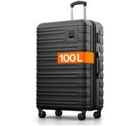 Travely Valise, Taille XL, 77 cm, Volume intérieur 100 L, Dimensions 158 cm, Valise à Coque Rigide très Robuste avec roulettes Souples et Serrure TSA, Valises, Valises à roulettes