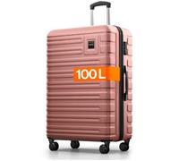 Travely Valise en Polycarbonate, Taille XL, 77 cm, Volume intérieur 100 L, Dimensions 158 cm, Valise à Coque Rigide très Robuste avec roulettes Souples et Serrure TSA, Valises, Valises à roulettes