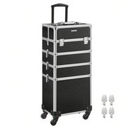 Valise à maquillage Mallette de maquillage Trolley à maquillage bijoux et cosmétique Beauty case Grande taille [Qualité & durabilité] Sa surface en PU est est hydrofuge et facile à nettoyer. Renforcée
