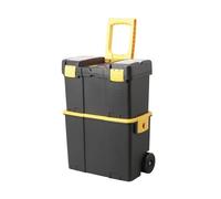 Valise à outils - ALLIT - McPlus Mobile P24 - Noir/Jaune - Chariot intégré - Compartiments pratiques