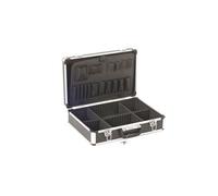 Valise à Outils avec Compartiments Amovibles - Serrure à Clé - Intérieur Capitonné- 455 x 330 x 152 mm - Noire