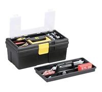 Allit Valise à outils McPlus Promo 12.5 – Plastique PP avec rangement intégré – Noir/Jaune