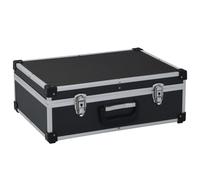 Valise à Outils Noir Boîte Valise Mallette Trolley Caisse Rangement vidaXL