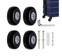 Valise À Roulettes, 4 Roulettes De Rechange Pivotantes En Caoutchouc Avec Vis, Accessoires De Bagages De Voyage Roues De Bagage Muettes | 4 Roulettes Silencieuses En Caoutchouc Résistantes À L'usure A