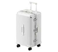 Valise à roulettes avec cadre en aluminium, solide et durable, anti-rayures, bagage de voyage pour une mobilité facile, D, 81 cm