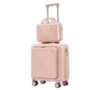 Valise à roulettes Ensemble De Valises en Deux Pièces, Valise D'embarquement Codée, Valise Trolley 18 Pouces, Valise Légère Valise Soute Avion (Color : B, Size : 14+18in)