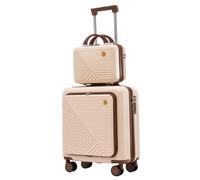 Valise à roulettes Ensemble De Valises en Deux Pièces, Valise D'embarquement Codée, Valise Trolley 18 Pouces, Valise Légère Valise Soute Avion (Color : A, Size : 14+18in)