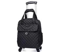 Valise à roulettes for Femme, 45,7 cm, 50,8, 18 Pouces, 20, 22, 24, 26, 28, 30, 32, 34, 36, 38, 40, 42, 44, 46, 48, 52, 54, 55, 56(Black 18 inch)