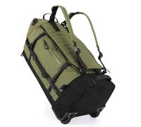 Valise à roulettes pliable de 86 l avec sangles de sac à dos amovibles, sac de sport à roulettes imperméable avec base matelassée, P-green, 86L, Voyage