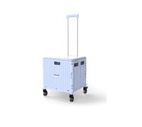 Valise à roulettes portable pour animaux de compagnie, valise d'extérieur avec roulettes,valise à roulettes de grande capacité, boîte de voyage pour chat (vert) (Blu)
