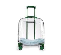 Valise à roulettes pour Animaux de Compagnie Sac a Dos de Transport a roulettes pour Animal Domestique Transparent Valise Chien Charge Maximale 10kg (Color : Green Transparent)