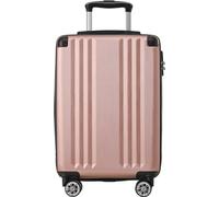 Valise AIORBER, 4 roulettes, poignée télescopique, finition brossée, serrure douanière TSA, matériau ABS, 76,5x50,5x31,5 cm, rose