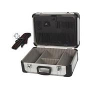 Valise Aluminium - Marque - 455 x 330 x 165mm - Intérieur Capitonné et Compartimenté - Angles Arrondis