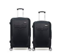 Valise - AMERICAN TRAVEL - Lot de 2 - Grand format et weekend - Noir - Coque rigide ABS