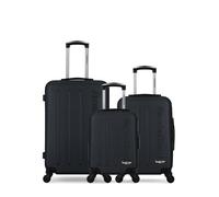 Set de 3 valises - - valise weekend , valise cabine et valise cabine xxs bronx - noir