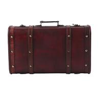 Valise Antique Portable, étui Accessoires de Photographie Artisanat Koffer Valises Décoratives Vintage Coffre en Bois Rangement de Valise Décoration Boîte Ornement