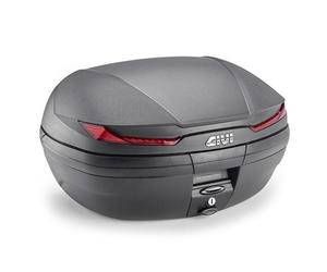 Valise Baulot Monokey Givi V45N Arena 45L Noire Goffrée Catadioptres Rouges