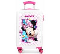 Valise cabine 4 roues DISNEY Minnie Joy 7012 Blanc G