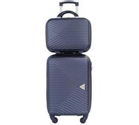 Valise cabine 4 roues et Vanity S Alistair - Collection Iron - ABS ultra résistant - Bleu