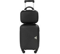 Valise cabine 4 roues et Vanity XS - Alistair - Collection Iron - 4 roues - ABS ultra résistant - Noir