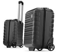 Valise cabine 40x30x20 cm - Travely - Petit bagage à main rigide, taille XS, compatible avec EasyJet, Ryanair, etc. - Noir