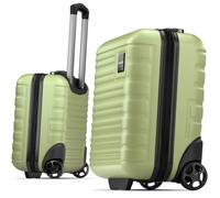 Valise cabine 40x30x20 cm - Travely - Petit bagage à main rigide, taille XS, compatible avec EasyJet, Ryanair, etc. - Vert