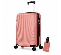 Valise Cabine 55 cm ABS Rigide - Bagage Avion 39L - Cadenas - 4 Roues Doubles + Étiquette Bagage - ADC