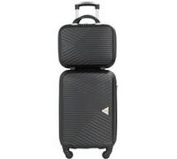 Valise Cabine 55 cm et Vanity S - Alistair Iron - Ultra légères et résistantes - 4 Roues - Noir Noir G