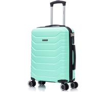 Valise cabine 55x40x20 cm ABS+PC (44L) semi-rigide, petit trolley bagage à main, 4 roues à 360°, cadenas à code - 20 pouces - Menthe