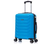 Valise cabine 55x40x20 cm ABS+PC (44L) semi-rigide, trolley bagage à main, 4 roues à 360°, cadenas à code - 20 pouces - Turquoise