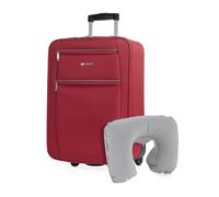 ITACA - Valise Cabine 55X40X20 légère et résistante Bagage Cabine idéal pour Voyages Courts Valise Cabine Tissu Souple 4 Roues pivotantes Compatible Ryanair, Rouge