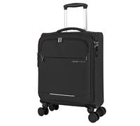 JASLEN - Valise Cabine 55X40X20 légère et résistante Bagage Cabine idéal pour Voyages Courts Valise Cabine Tissu Souple 4 Roues pivotantes Compatible Ryanair, Noir