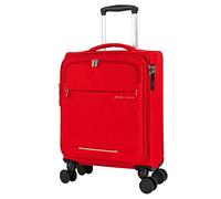 JASLEN - Valise Cabine 55X40X20 légère et résistante Bagage Cabine idéal pour Voyages Courts Valise Cabine Tissu Souple 4 Roues pivotantes Compatible Ryanair, Rouge