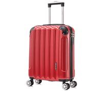 Valise Cabine 55x40x20cm (44L) Polycarbonate - Capacité Maximale - Serrure integrée - 20 Pouces - (RK04|Rouge)