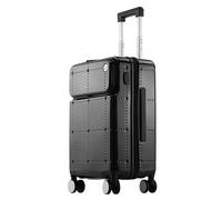 Valise Cabine à roulettes, Valise de Voyage Rigide à roulettes, Grande capacité, Extensible et légère, avec Double Roue pivotante et Serrure TSA(Black,20 inch)
